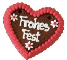 Lebkuchen Weihnachtsherz Frohes Fest 10 cm