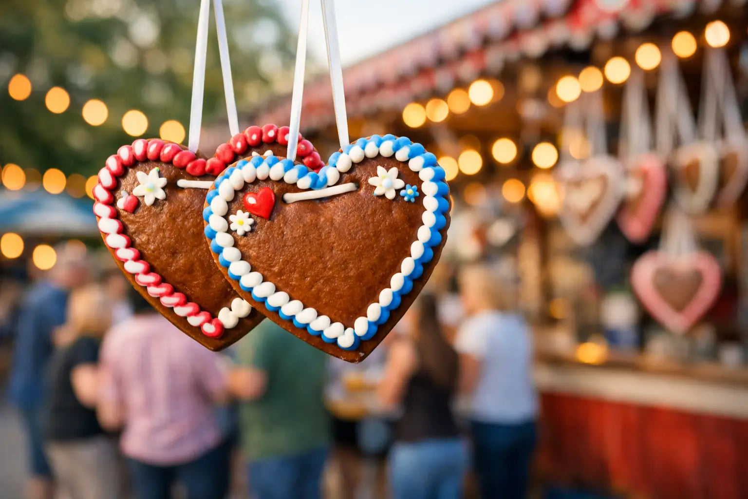 Lebkuchenherzen für Vereinsfest, die verbinden