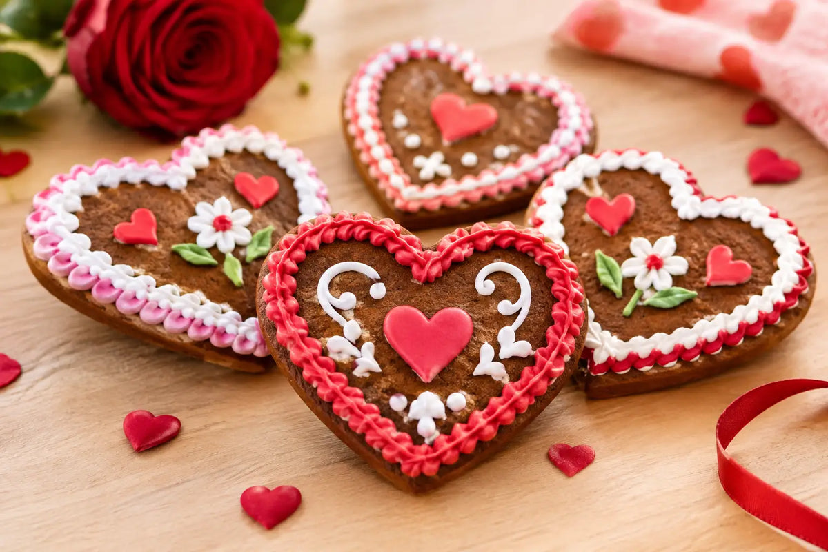 Lebkuchenherz Valentinstag Ideen, die Herzen treffen