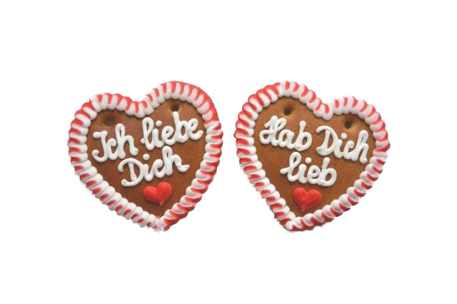 Lebkuchenherzen  Spruch Ich liebe Dich 10 cm