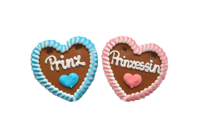  1 Lebkuchenherz  Prinzessin oder Prinz 10 cm 