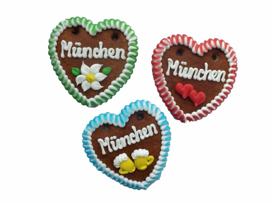  Lebkuchenherzen 10 cm   Spruch München