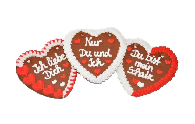 Wiesn Lebkuchenherzen Sprüche Liebe sortiert,20 Stück im Karton 