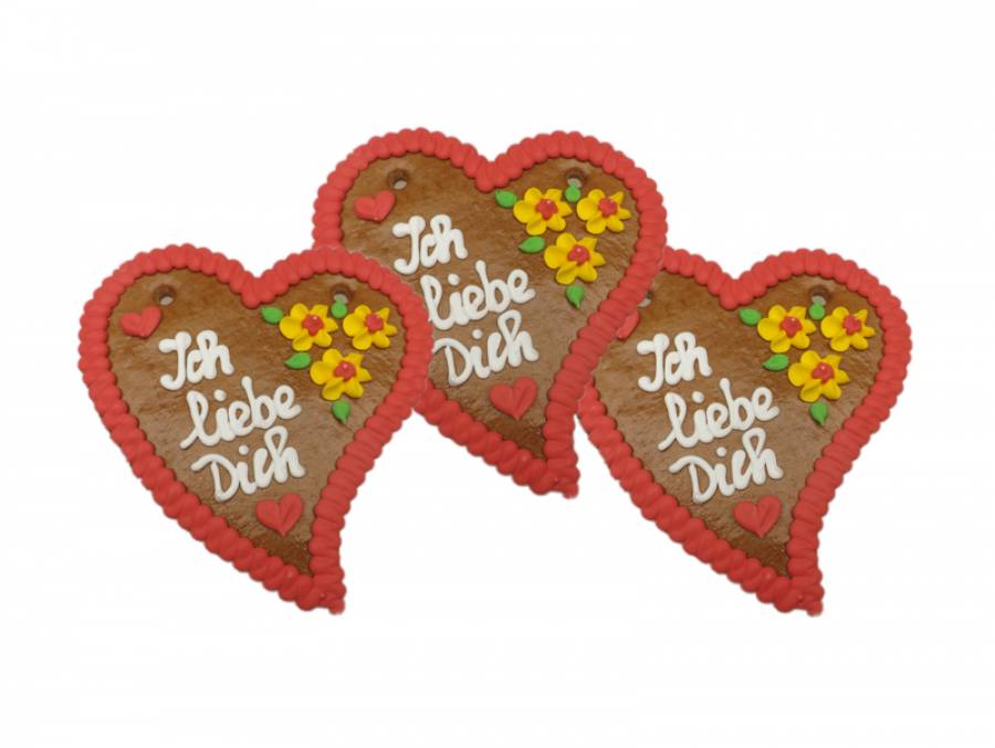 Wiesn Lebkuchenherzen  geschwungen Ich liebe Dich  Lieferant