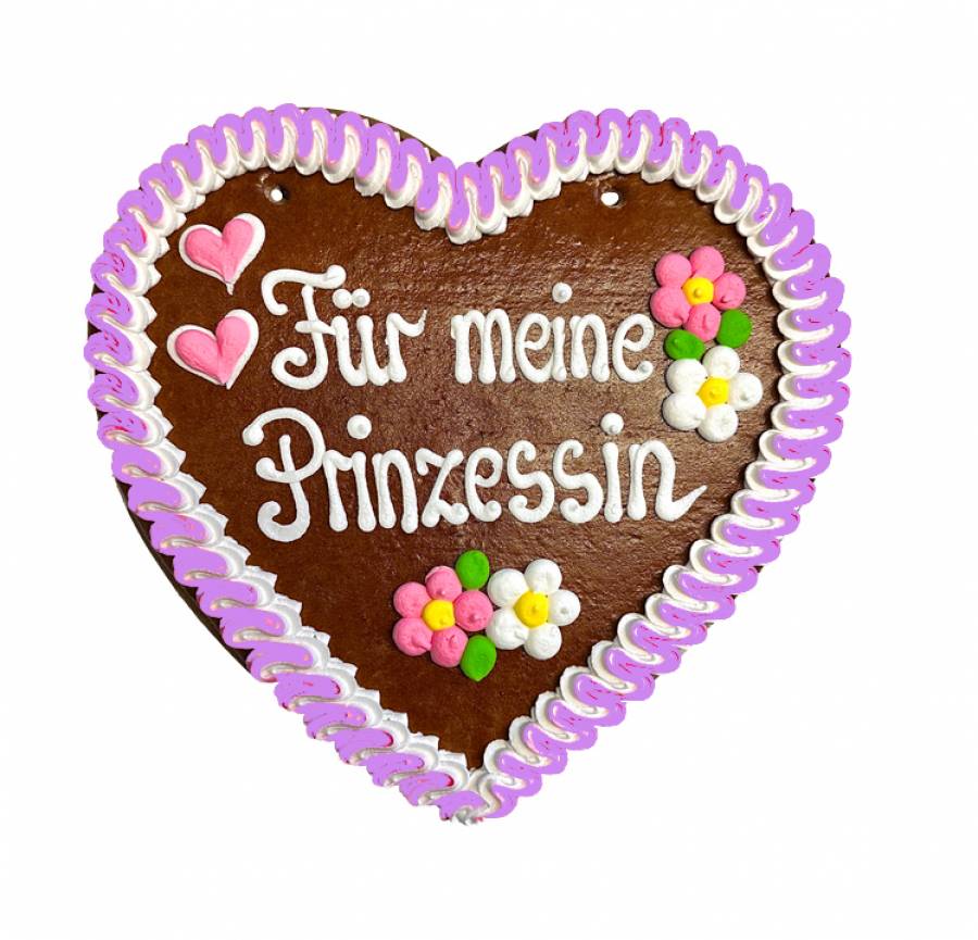 Lebkuchenherz 350 Gramm mit individuellem Text ca.32 x 32 cm