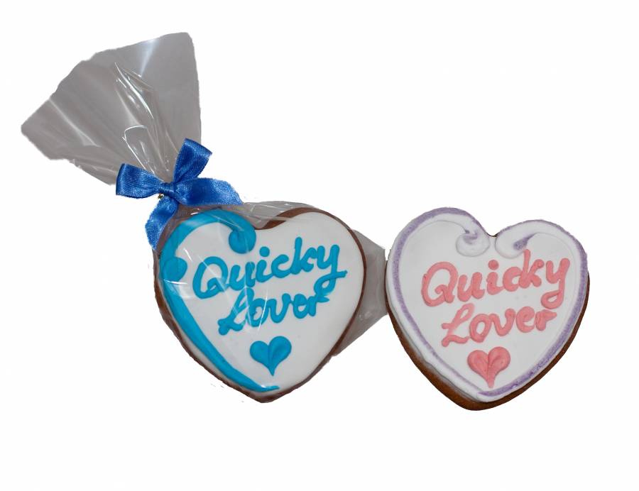 Lebkuchenherzen mini ,lasiert ca. 10 x 10 cm mit individueller Beschriftung