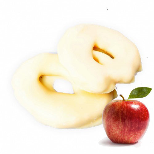 Apfelringe weiße Schokolade ,100 Gramm wie vom Volksfest