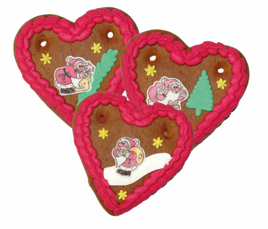 Lebkuchen Herz  mit Aufleger 70 Stück im Karton