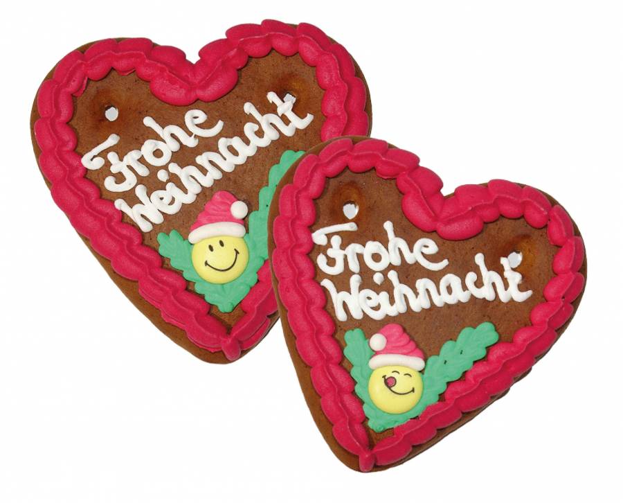 Lebkuchen Herz   mit Figur  13 x 14 cm 70 Stück im Karton