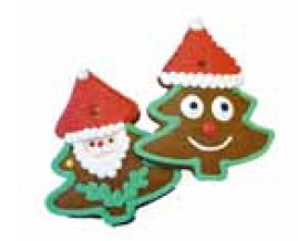 Lebkuchen-Tannenbaum mit Gesicht 16 x 19 cm    ,Karton 20 Stück