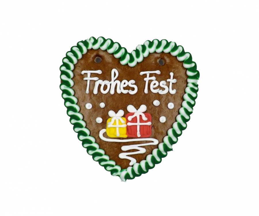 Lebkuchen Weihnachtsherz 5-fach sortiert ,Karton
