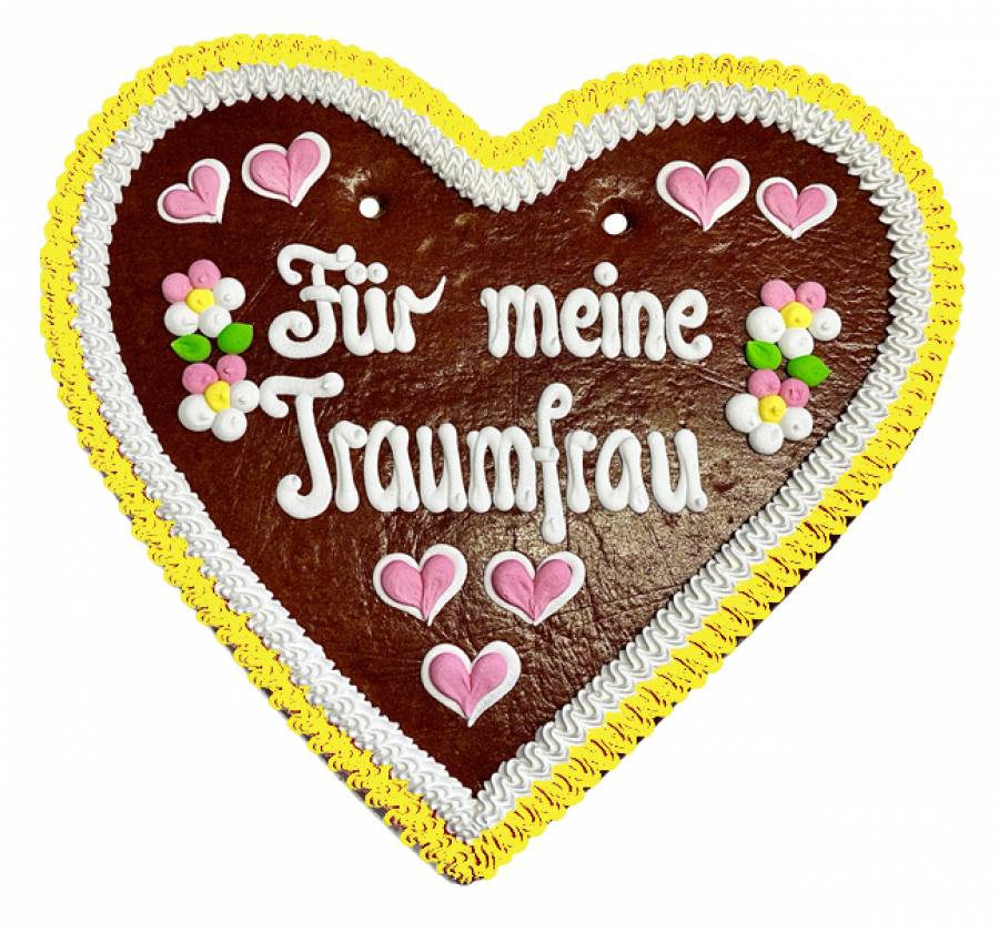 Lebkuchenherz 1000 Gramm mit individuellem Text ca.  50 x 48  cm