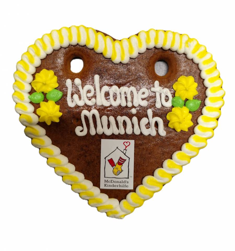 Lebkuchenherz 17 cm mit  Logo  