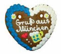   Lebkuchenherz  Gruß aus München   17 cm 