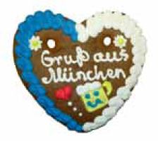   Lebkuchenherz  Gruß aus München   17 cm 