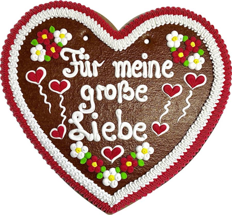 Lebkuchenherz riesengroß ca. 2000 Gramm 55 x 63 cm