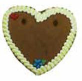 Lebkuchenherz, Rohling 17 cm mit Rand ,Karton 40 Stück