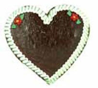 Lebkuchenherz, Rohling 23 cm mit Rand ,Karton 20 Stück