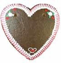 Lebkuchenherz, Rohling 36 cm mit Rand ,Karton 8 Stück