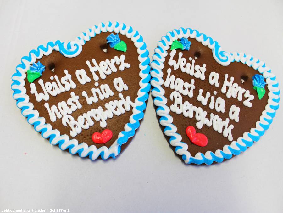 Lebkuchenherzen Weilst a Herz hast wia a Bergwerk 