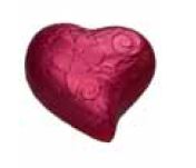 Schokoladenherz 7 x 7 cm Nostalgie  , 24 Stück