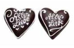 Schokoladenherz mini ,9 x 10 cm , 20 Stück,auch mit Wunschtext