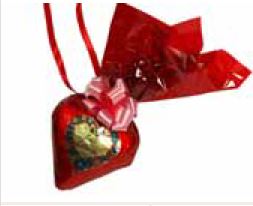 Schokoladenherzen mit Wunschtext 11 x 12  cm ,10 Stück