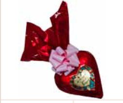 Schokoladenherzen mit Wunschtext 12 x 14  cm ,8 Stück