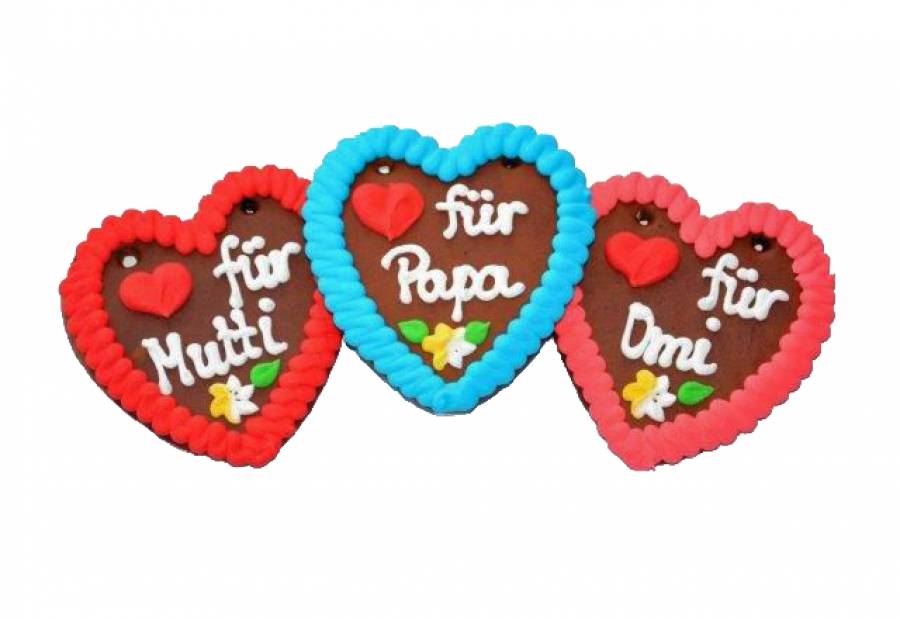 Wiesn Lebkuchenherz Spruch Familie 13 x 14 cm  ,Grosshandel