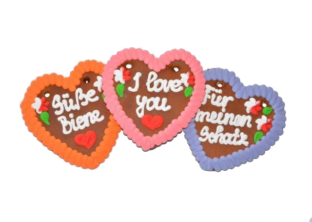 Wiesn Lebkuchenherzen Spruch mit   verschiedenen Texten 13 x 14 cm, Produzent