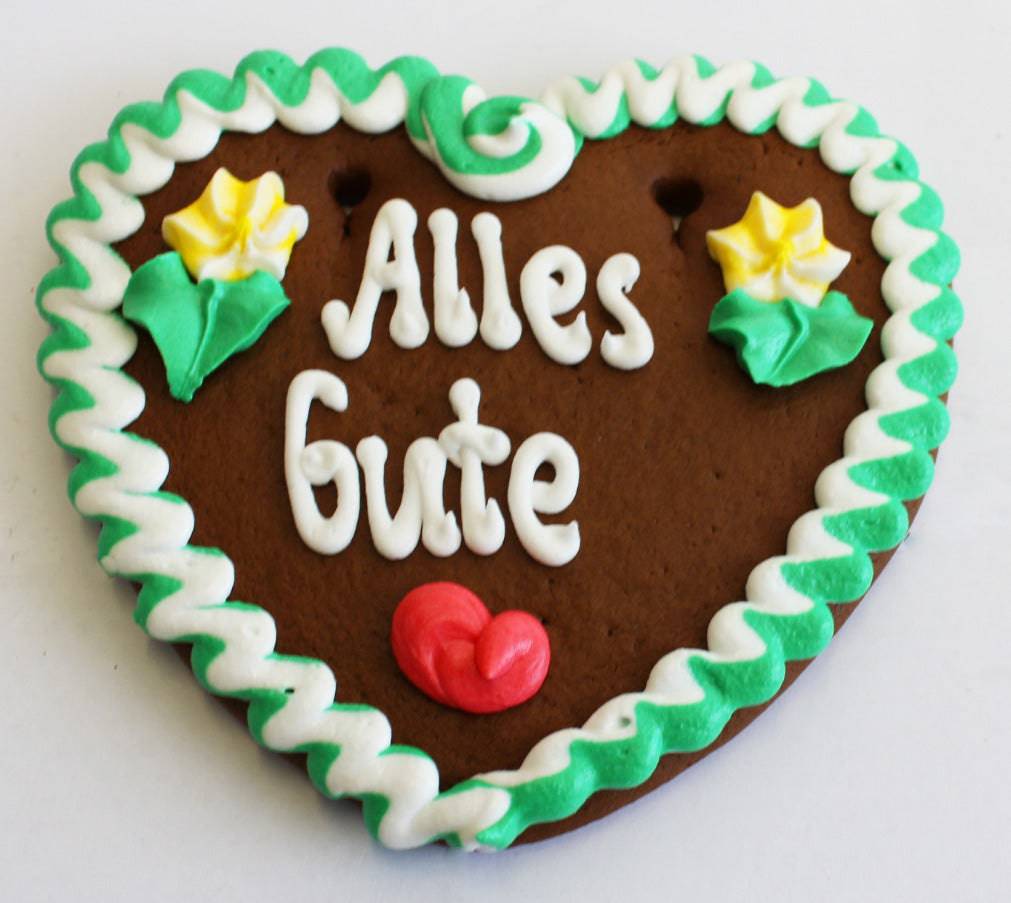 Blau-weißes Lebkuchenherz mit 13 cm, individuell bedruckte Tischkarte, von Lebkuchenherzen-bestellen, detailreich und dekorativ