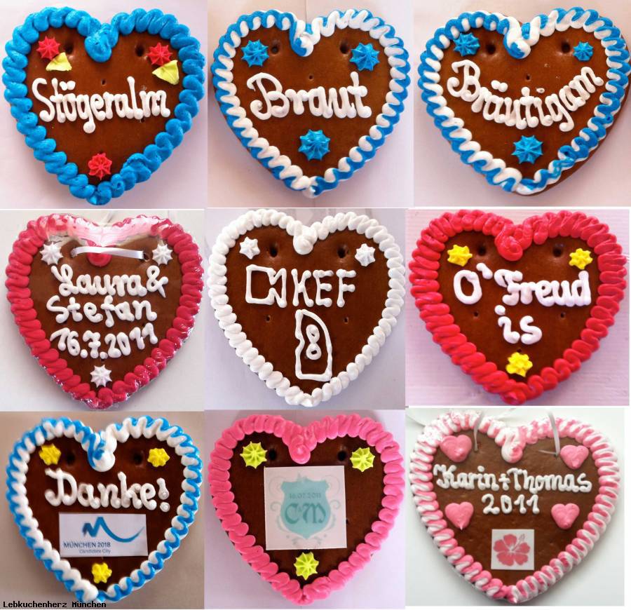 Lebkuchenherz,Platzkarte,Tischkarte ca.100 Gramm mit individuellem Text ca.17 cm - Lebkuchenherzen-Fabrik