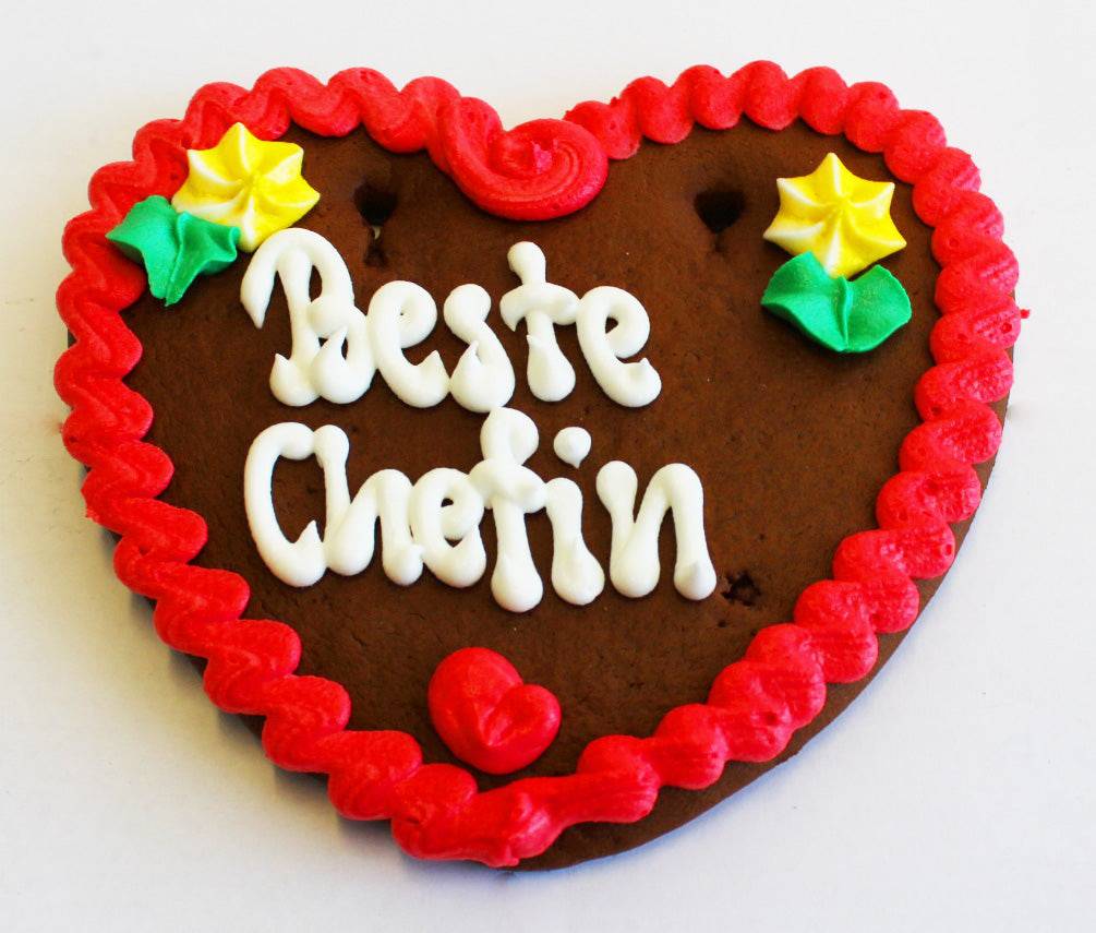 Lebkuchenherz,Platzkarte,Tischkarte ca.100 Gramm mit individuellem Text ca.17 cm - Lebkuchenherzen-Fabrik