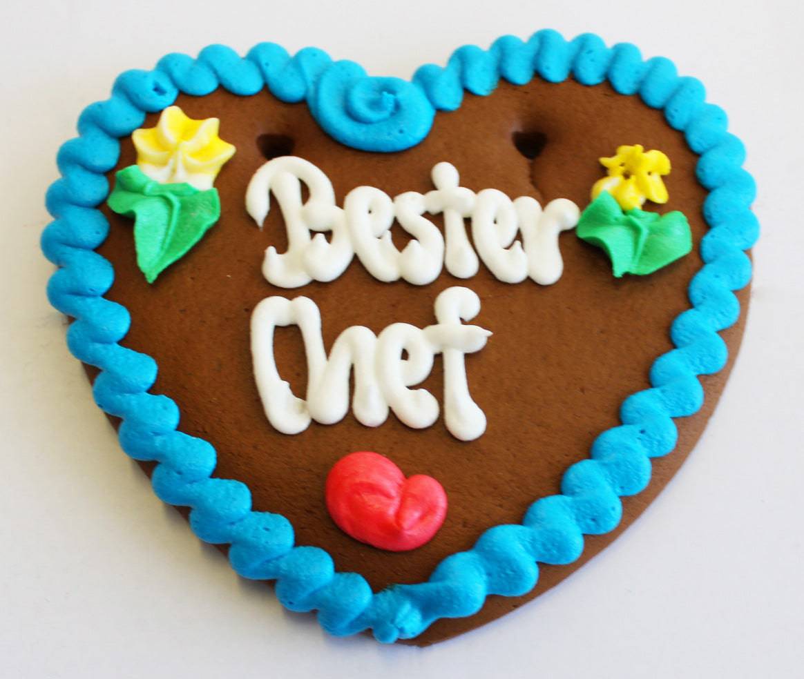 Lebkuchenherz,Platzkarte,Tischkarte ca.100 Gramm mit individuellem Text ca.17 cm - Lebkuchenherzen-Fabrik