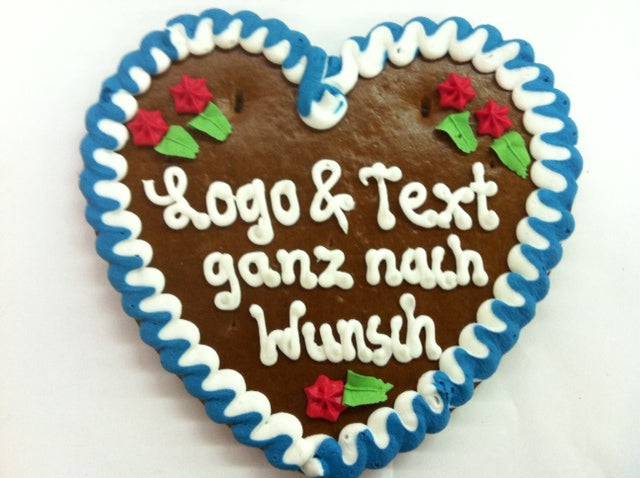 Lebkuchenherz Wunschtext 22 x 23 cm |Lebkuchenherzen-Fabrik - Lebkuchenherzen-Fabrik