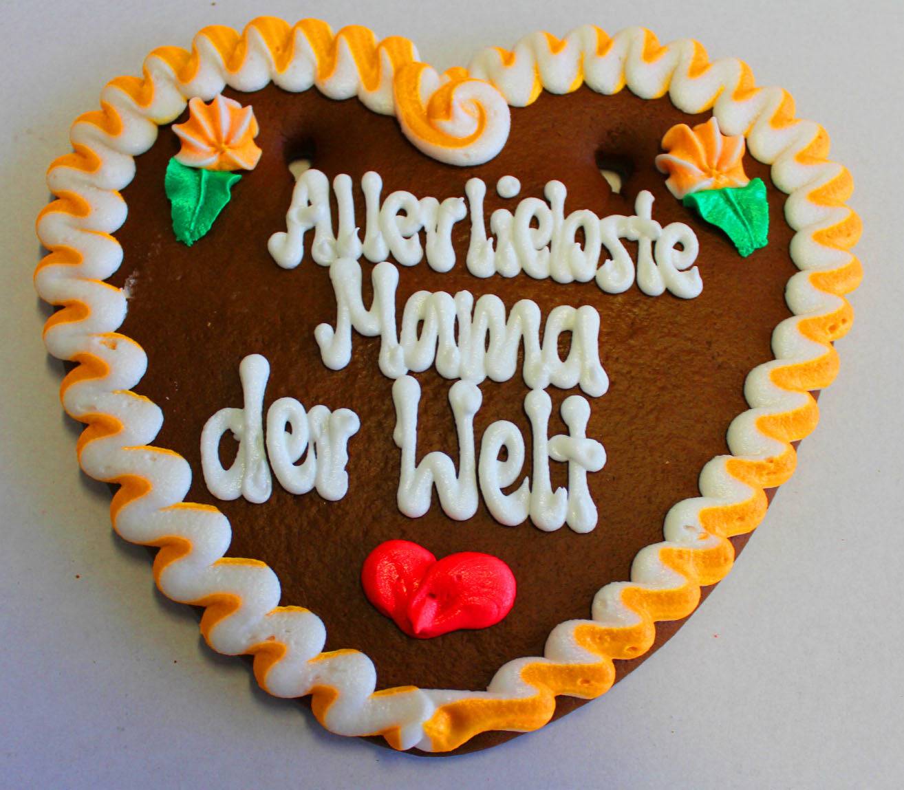 Lebkuchenherz Wunschtext 22 x 23 cm |Lebkuchenherzen-Fabrik - Lebkuchenherzen-Fabrik