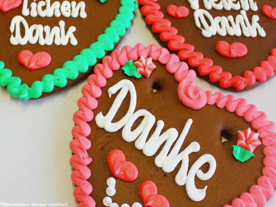 Lebkuchenherzen Spruch, Danke , Vielen Dank 